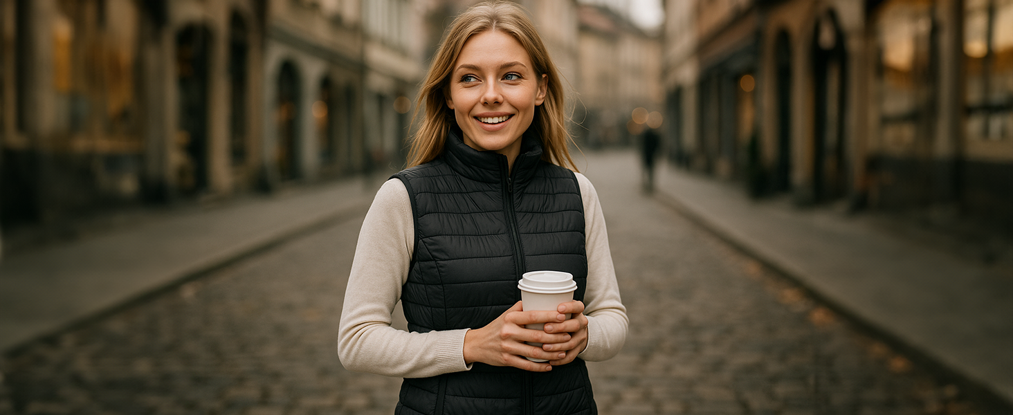 Обогревна жилетка для жінок SZNX з акумулятором – Електрична жилетка з 6 зонами обігріву та 3 рівнями нагріву – Тепла жилетка для зими, активного відпочинку, повсякденного носіння та офісу