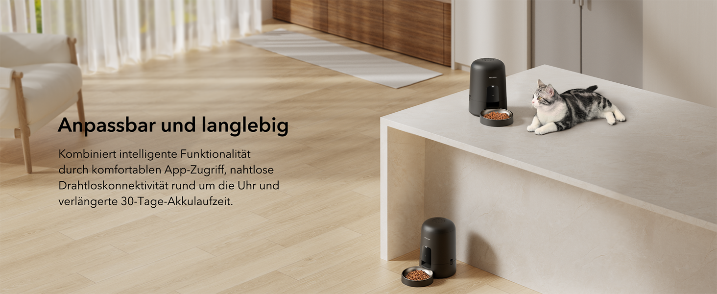 Автомат годування котів PETLIBRO з Wi-Fi, чорний, 2L, з мискою з нержавіючої сталі