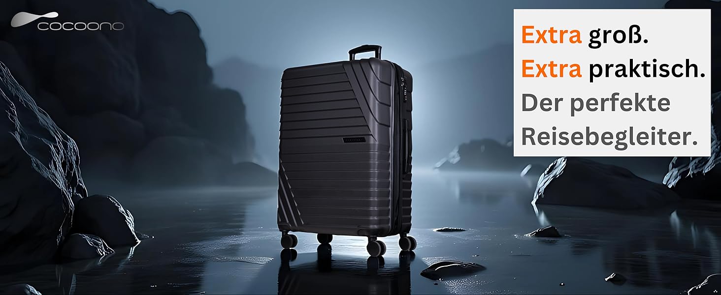 Валіза Cocoono Hartschalenkoffer XL: велика, 95-104L, 8 коліс, ABS, TSA-замок, телескопічна ручка, антрацит