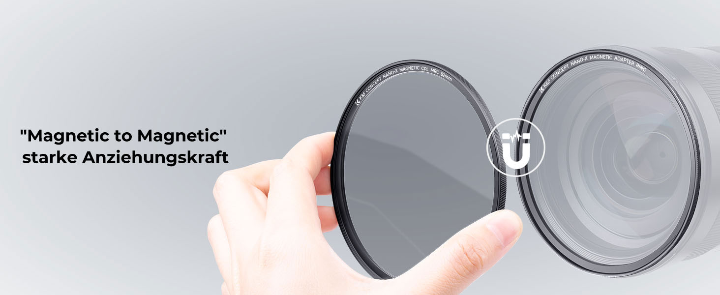 Поляризаційний фільтр K&F Concept Nano X-Serie 52mm з магнітним кільцем, 28-шарів покриття