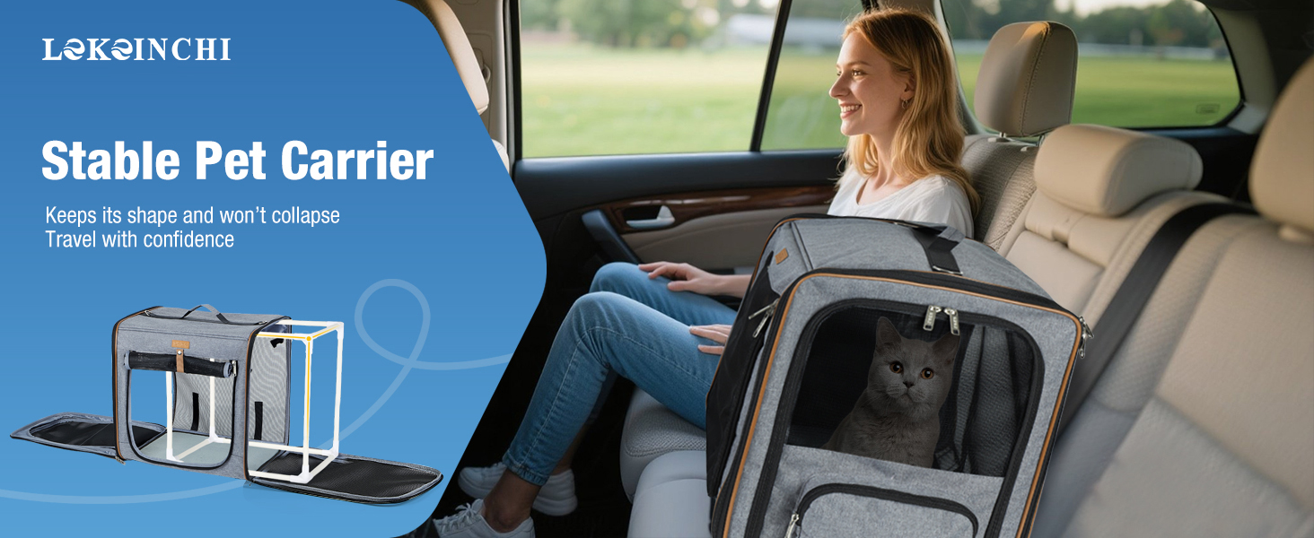 Транспортна переноска для собак та котів середнього розміру, 2-в-1, блакитна