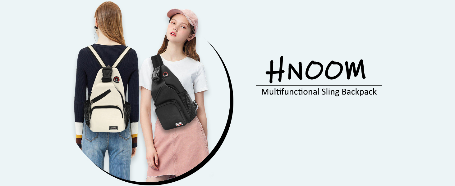 Сумка-слінг через плече для жінок та чоловіків. Рюкзак Oxford, Crossbody, спортивна сумка, Casual Daypack для подорожей, спорту та шопінгу (Білий)