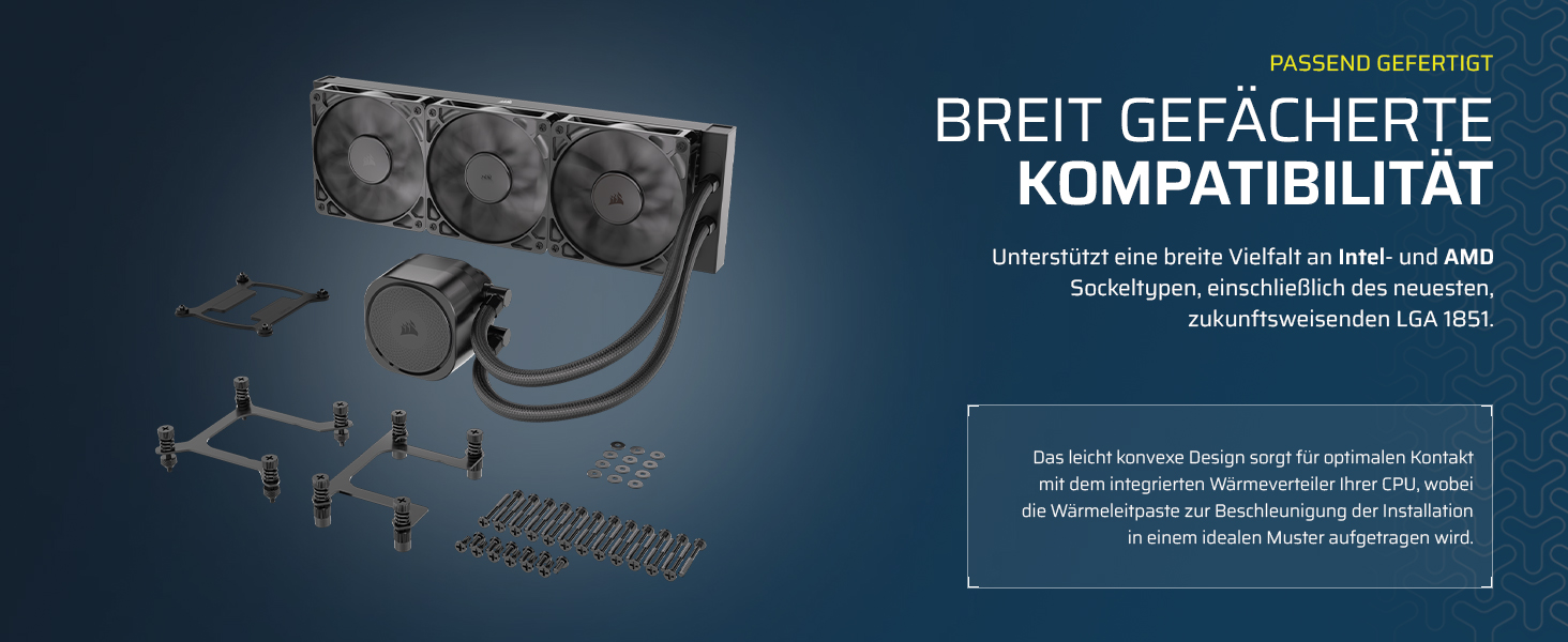 Система водяного охолодження Corsair Nautilus 360 RS для CPU – 360мм AIO, тиха, без RGB, чорний колір. Сумісна з Intel LGA 1851/1700, AMD AM5/AM4. В комплекті 3 вентилятори RS120.