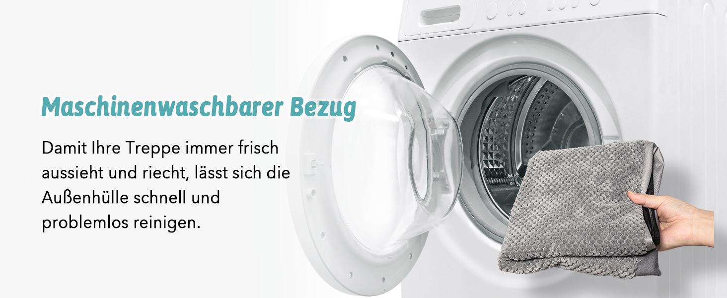 Сходинка для собак COZY KISS, 5 сходинок, 60 см, сіра. Підходить для маленьких собак та котів, знімний чохол, 60x45x45 см