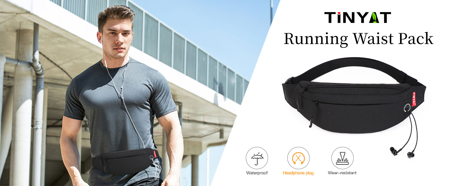 Поясна сумка TYNAT для туризму та спорту (сіра, блакитна), T201