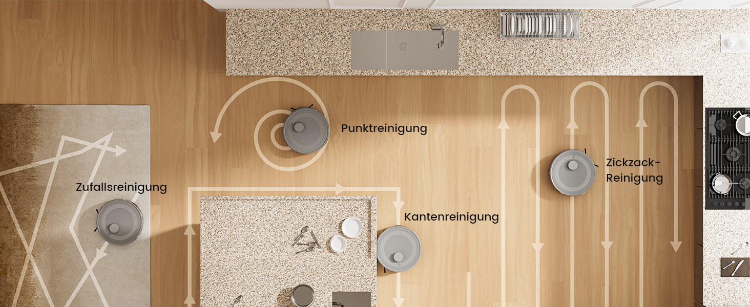 Робот-пилосос LEFANT M2 з функцією миття підлоги, 6000Pa, LiDAR-навігація, зони заборони, керування через додаток/Alexa, ідеальний для шерсті тварин, килимів та твердих підлог M2G