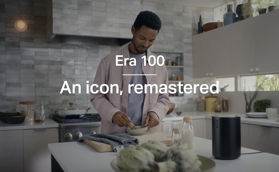 Sonos Era 100 – Розумна колонка Wi-Fi/Bluetooth з Alexa, біла