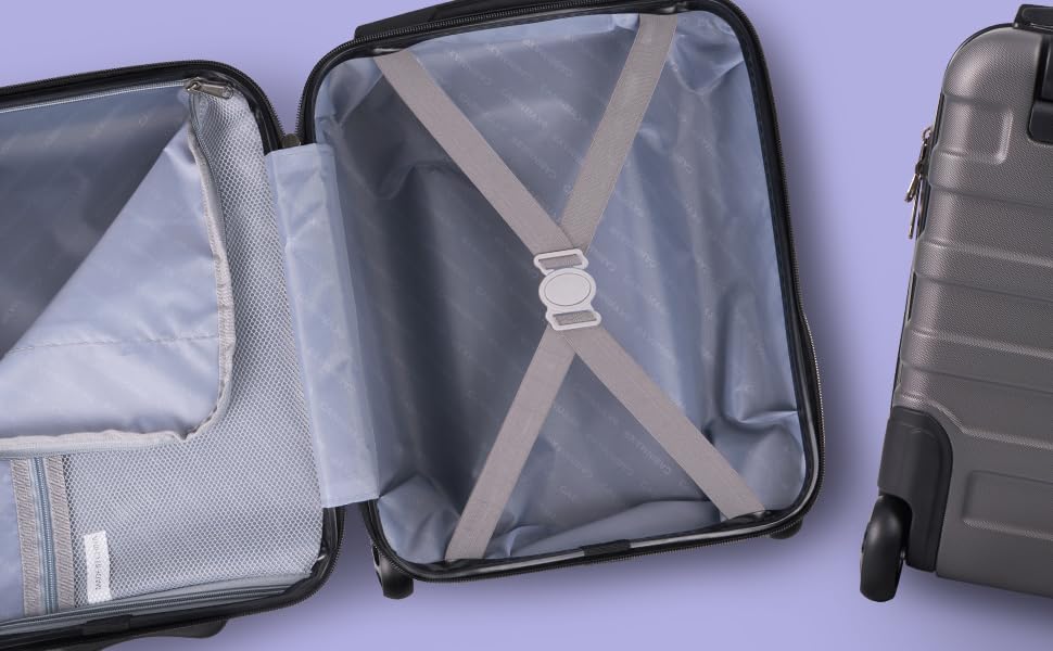 Чемодан ручної об'єму 24 л Cabin Max Anode 40x30x20 см з жорстким корпусом Hardscalen, сірий, 2 колеса