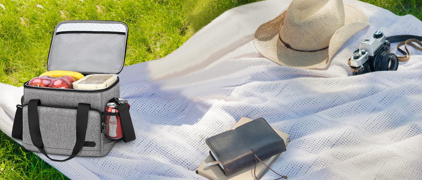 Термосумка-холодильник Lubardy 30L сірого кольору: велика, складана, водонепроникна, для пікніка та обіду