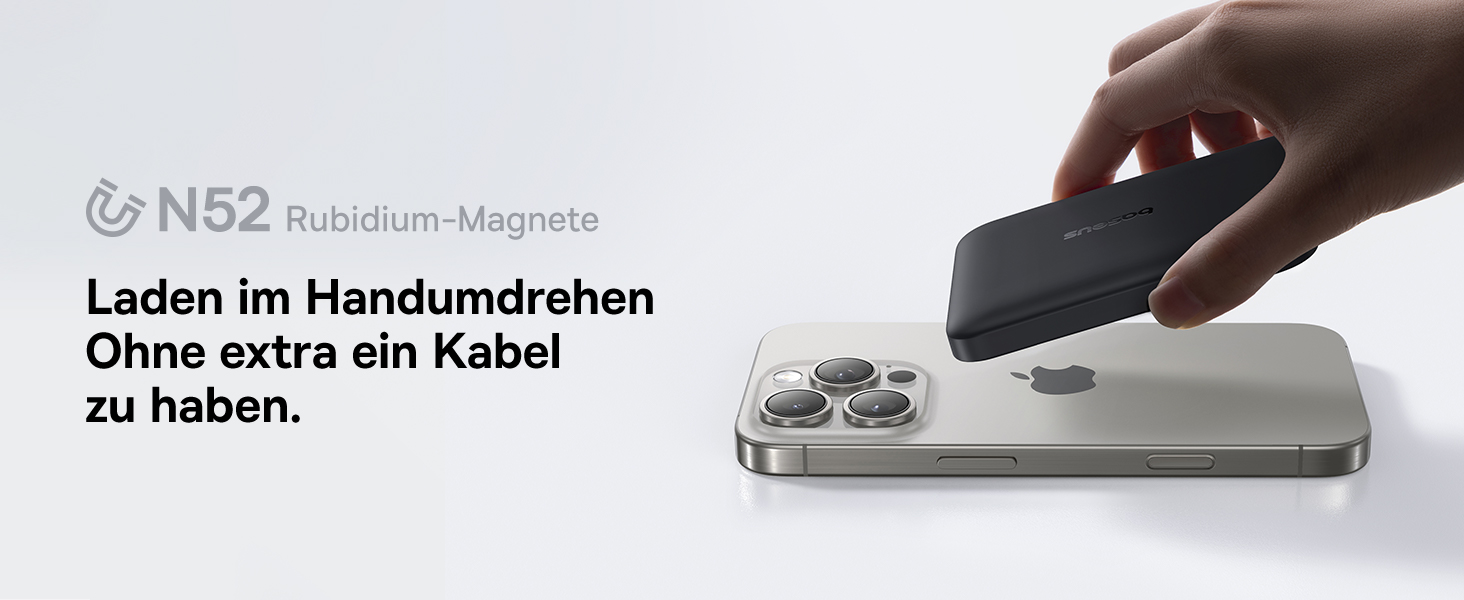 Power Bank Baseus Enerfill MagSafe 10000mAh 22.5W Чорний - Бездротова зарядка MagSafe для iPhone