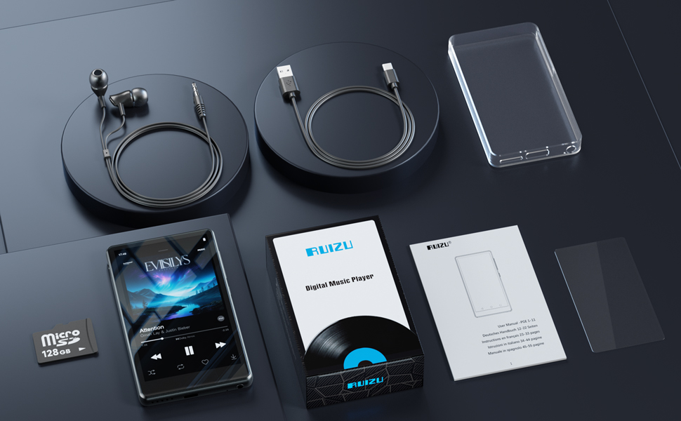 MP3 плеєр 163GB з Bluetooth, Spotify, WiFi, сенсорним екраном 4.5