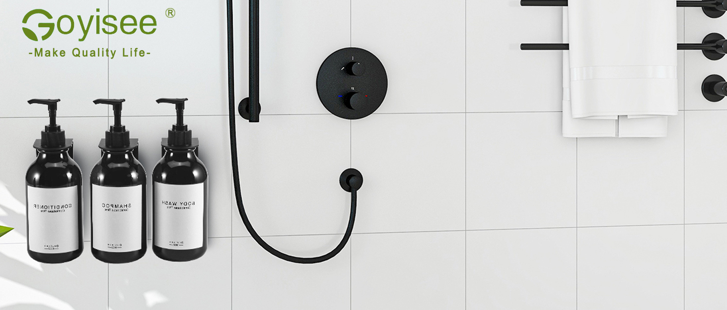 Набір дозаторів для душу Goyiseе, 3 шт, сірий (для мила та шампуню)