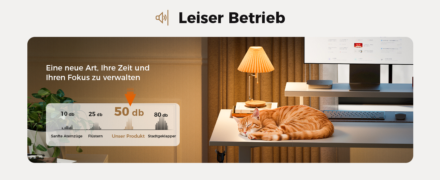 Електричний регульований стіл Agilestic з підсвічуванням, USB-портом та мобільним кріпленням для монітора, 140 x 80 см (Білий)
