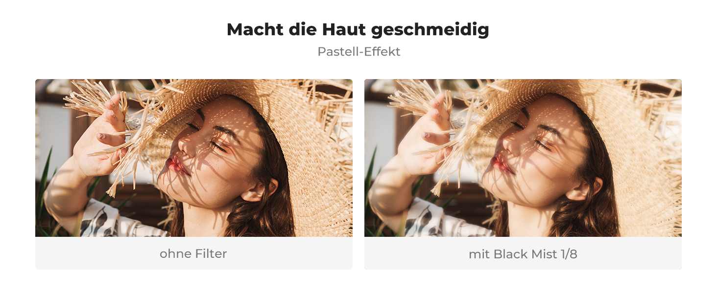 Фільтр K&F Concept з кришкою для об'єктива, серветкою для очищення, захисним фільтром з оптичного скла з 18-шаровим нанопокриттям (Nano Klear) (55mm, Black Mist 1/8)