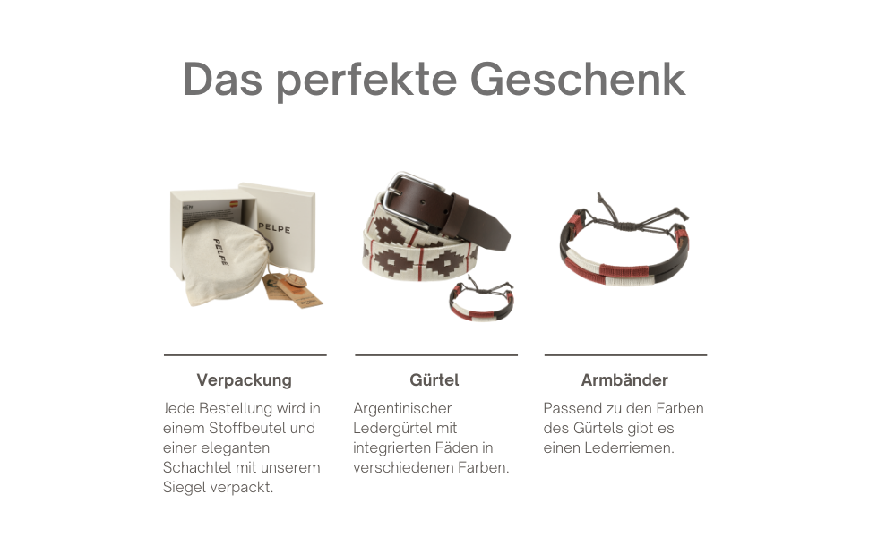 Чоловічий/жіночий шкіряний ремінь з шнуром та браслетом. Аргентинський шкіряний ремінь ручної роботи (бежево-червоний, 110 см)