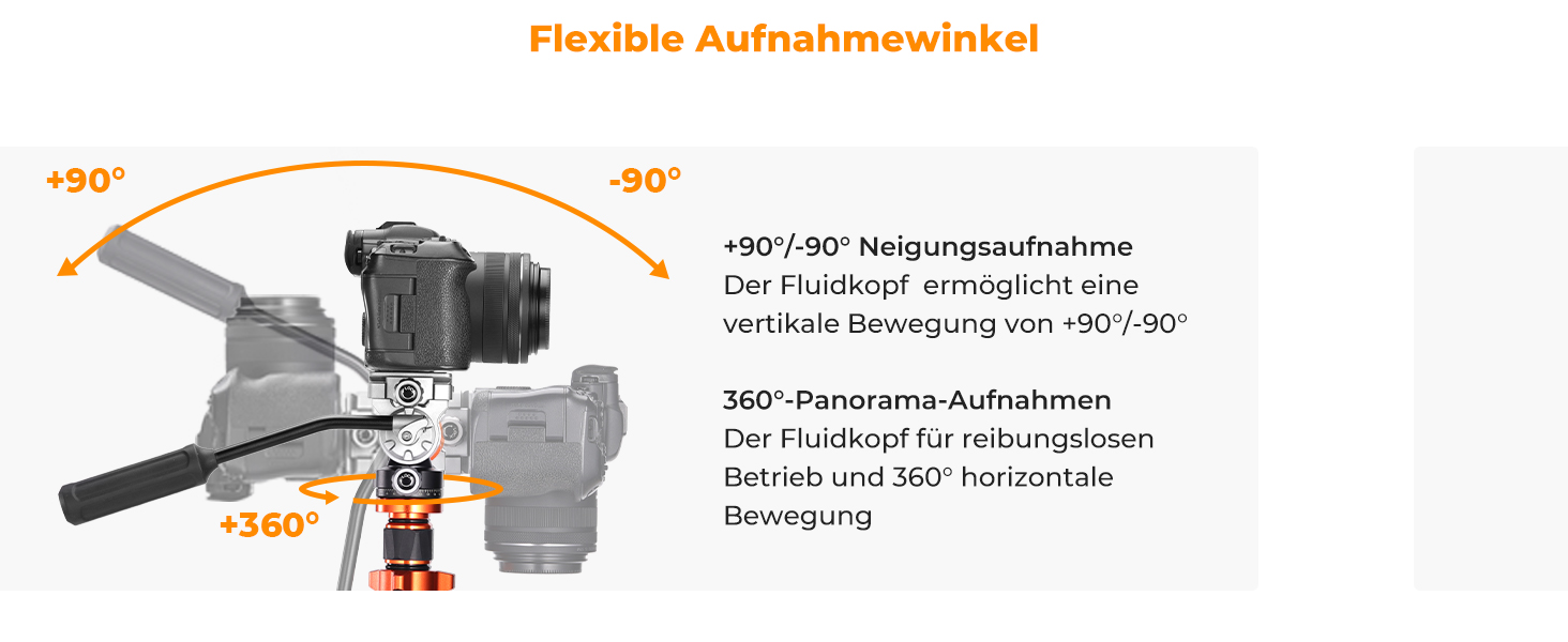 Штатив K&F Concept T254A7+BH-28L для камери: професійний, 230 см, з рідинною головкою