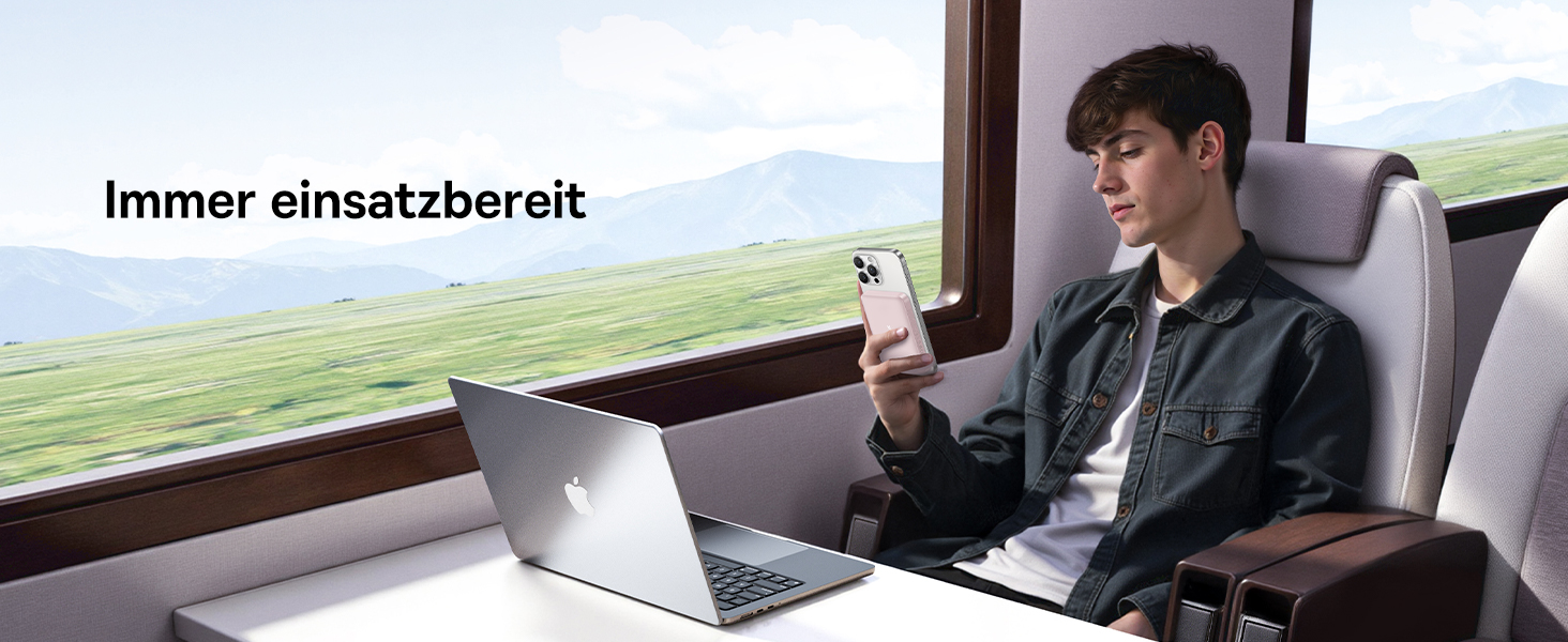 Power Bank Baseus EnerFill Qi2 MagSafe 10000mAh з PD 22.5W та бездротовою зарядкою 15W (Рожевий)