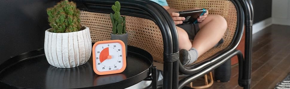Візуальний таймер Time Timer Home MOD на 60 хвилин для дітей та дорослих, безшумний, для навчання, домашнього використання, офісу та зустрічей, модель TTM9-HDO-W