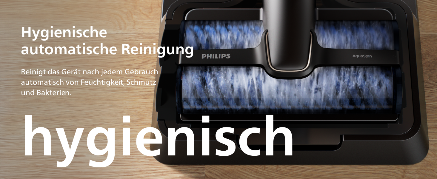 Вертикальний бездротовий пилосос Philips AquaTrio 9000 серії 3-в-1 для сухого та вологого прибирання, чорний