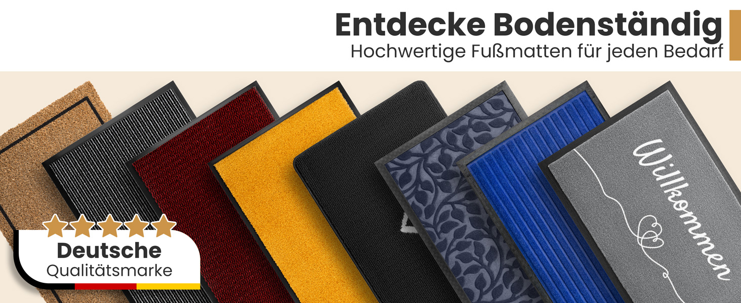 Килимок для дому 60x90 см, блакитний - Schmutzfangmatte для приміщень, килимок для входу, антиковзаючі