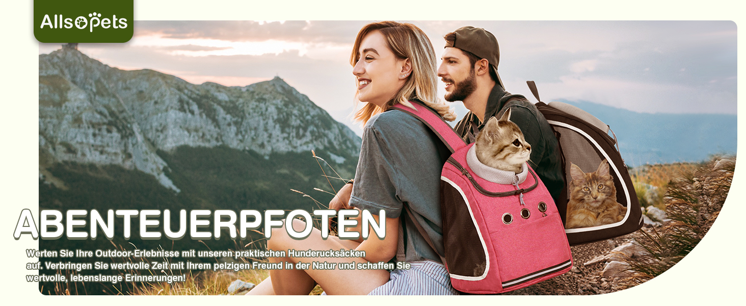 Рюкзак-переноска для собак та котів ALLSOPETS: зручний та дихаючий рюкзак для подорожей з великими котами та маленькими собаками (Світло-сірий)