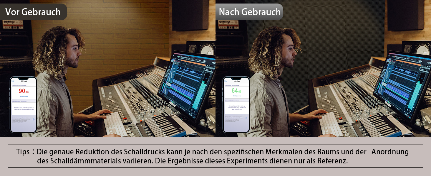 Акустичний поролон самоклейний пірамідальний, панелі для шумоізоляції студії, офісу та дому, чорний, 30x30x3 см, 24 шт