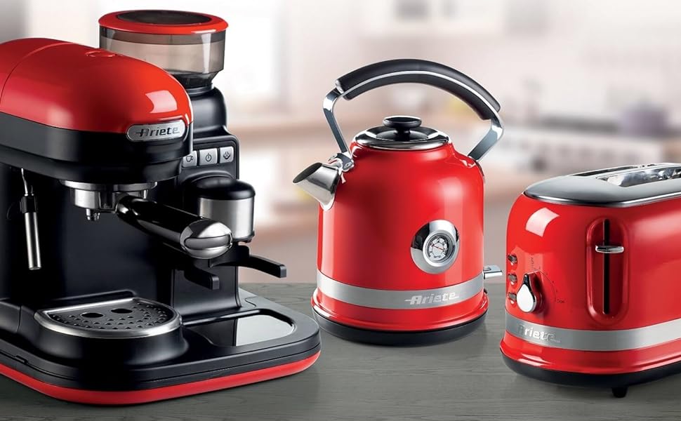 Електричний чайник Ariete Moderna 2854 з термометром, білий, 1.7 л, 2000W