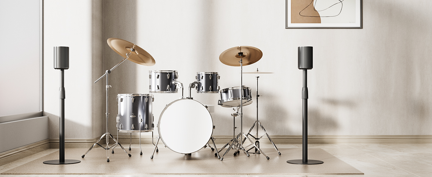 Підлогові стійки для колонок, сумісні з SONOS Era 300 та Era 100, чорні, 2 шт. (до 108 см, 5 кг)