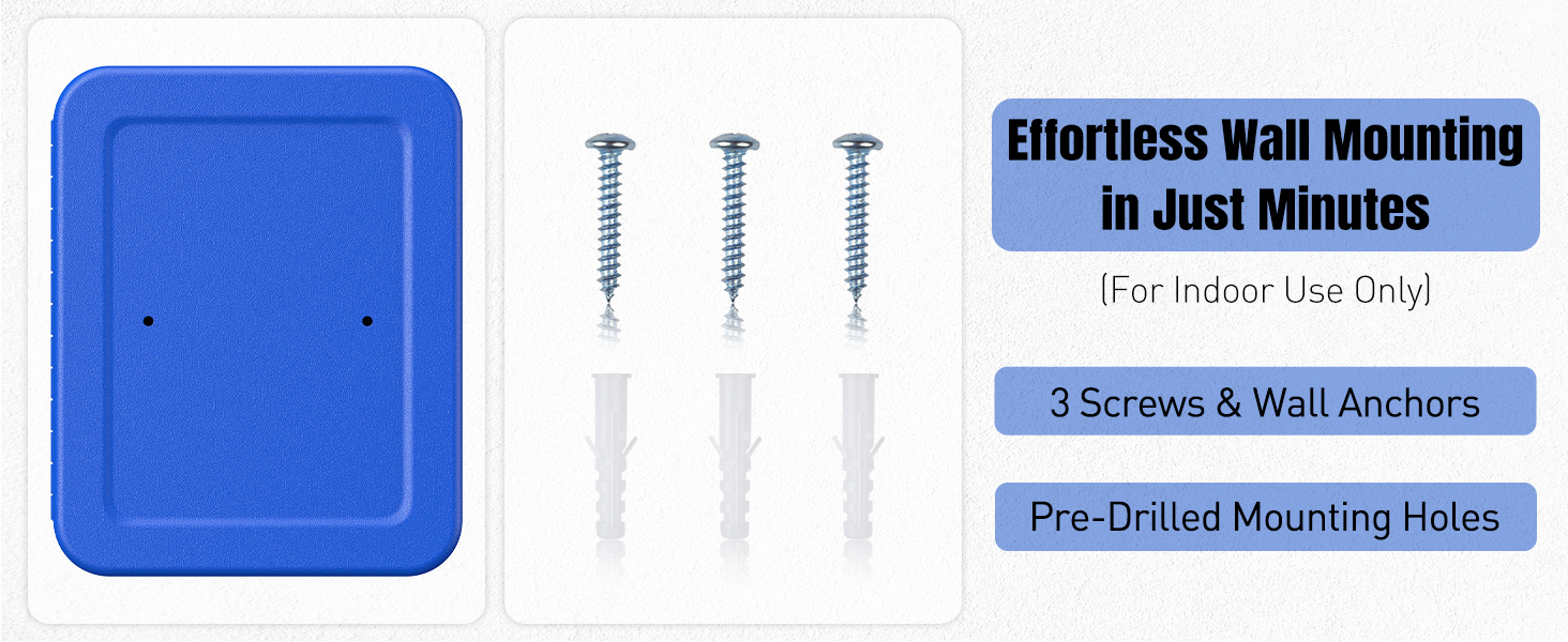 Шкафчик для ключів Uniclife на 60 позицій з комбінацією та ключовим замком, переналаштовується, цифрова скринька безпеки, органайзер для ключів з регульованими полицями (20 ключів, блакитний)