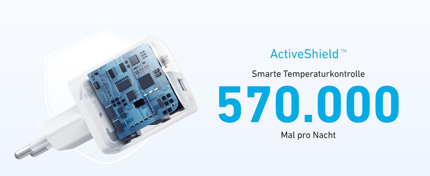 Зарядний пристрій Anker USB-C, 33W, 2 порти USB-C, для iPhone 17/Pro/Pro Max/iPhone Air/16/15, Pixel, Galaxy, iPad/iPad mini