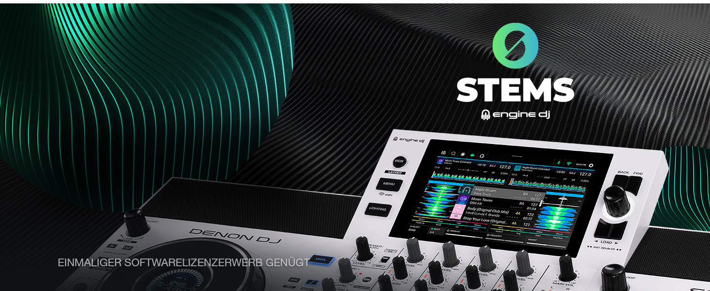 DENON DJ SC LIVE 4 - DJ контролер з розділенням на стеми, Wi-Fi, вбудовані колонки, сумісний з Serato DJ та Virtual DJ