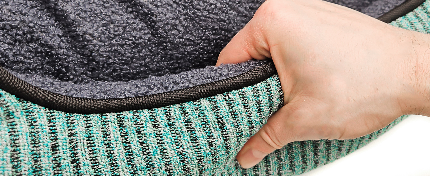 Ліжко для собак та котів, корзина для собак, диван для собак, подушка для собак, ліжко для котів, подушка для котів, S, зелений, 53x42x18 см