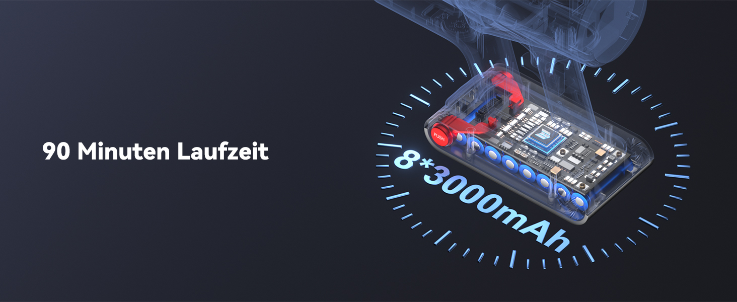 Акумуляторний вертикальний пилосос H9, 58000Па, 650Вт, 80 хв роботи, з LED-дисплеєм та антизаплутувальною щіткою для шерсті та килимів, синій