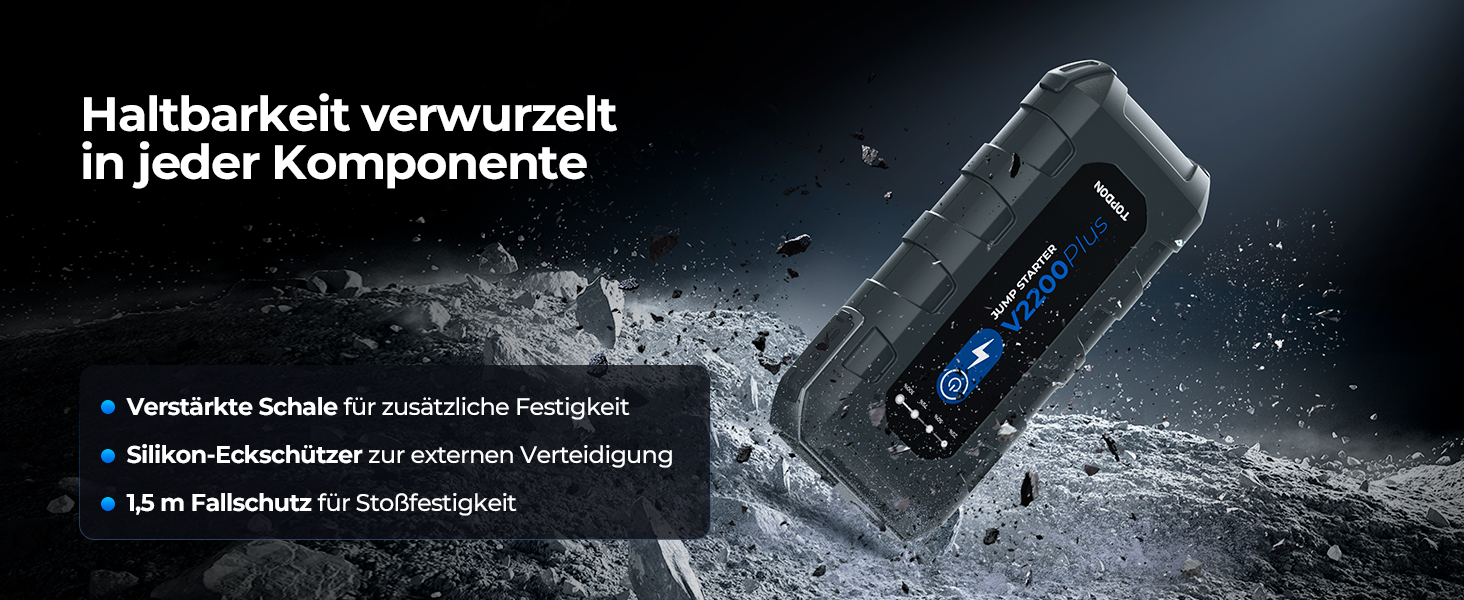 TOPDON V2200Air: Портативний пусковий пристрій та компресор для авто (2200A, 150PSI)