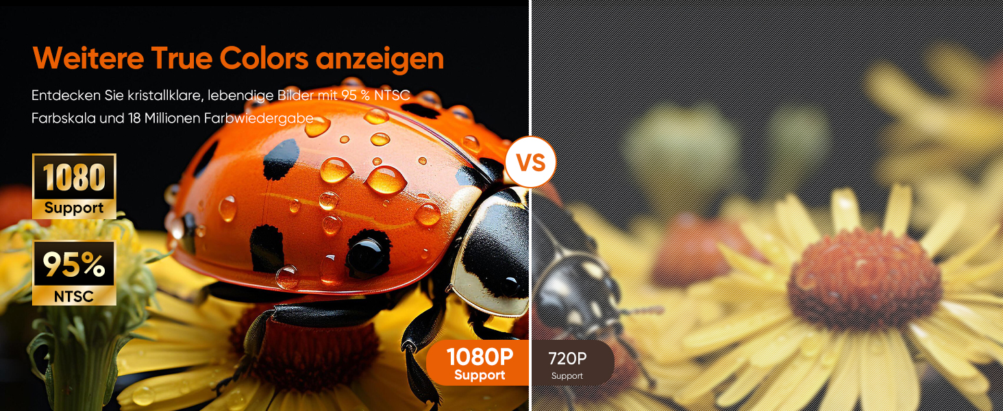 Mini проєктор Beamer з WiFi Bluetooth, 1080P Full HD, підтримкою Netflix, електричний, з автофокусом та автоматичною корекцією трапеції, 270° обертання для домашнього кінотеатру