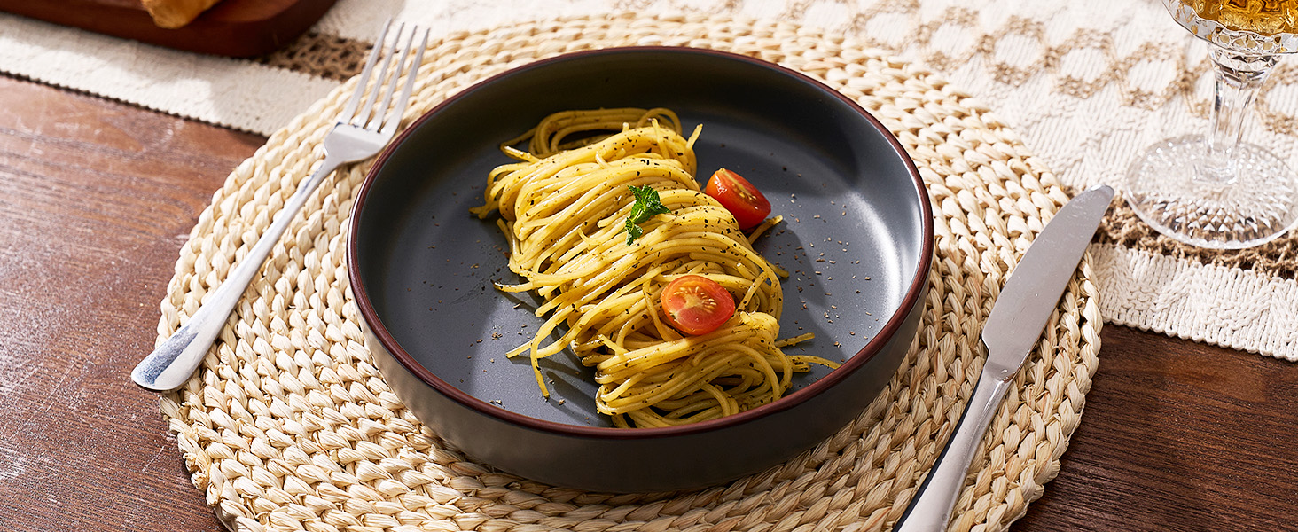 Набір посуду Mercury, 12 предметів: тарілки, супові миски, десертні тарілки, для 4 осіб, з каменю, мікрохвильова піч та посудомийна машина, сірий колір