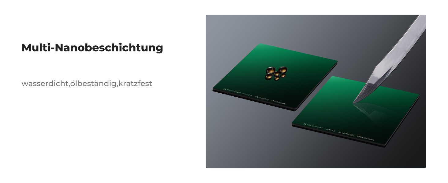 Набір фільтрів K&F Concept Nano-X: квадратний фільтр, ND1000, фільтр-утримувач, 8 адаптерних кілець