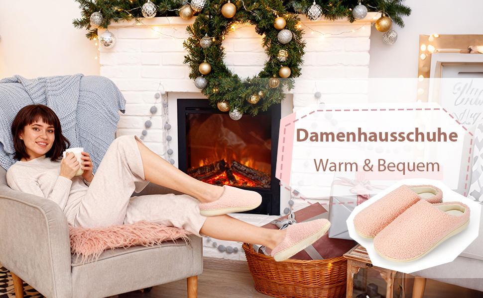 Жіночі домашні тапочки Anmerl з меморі-піною, теплі зимові тапочки з м'яким плюшевим підкладкою, антиковзаючі, 38/39 EU, Колір: Коричневий