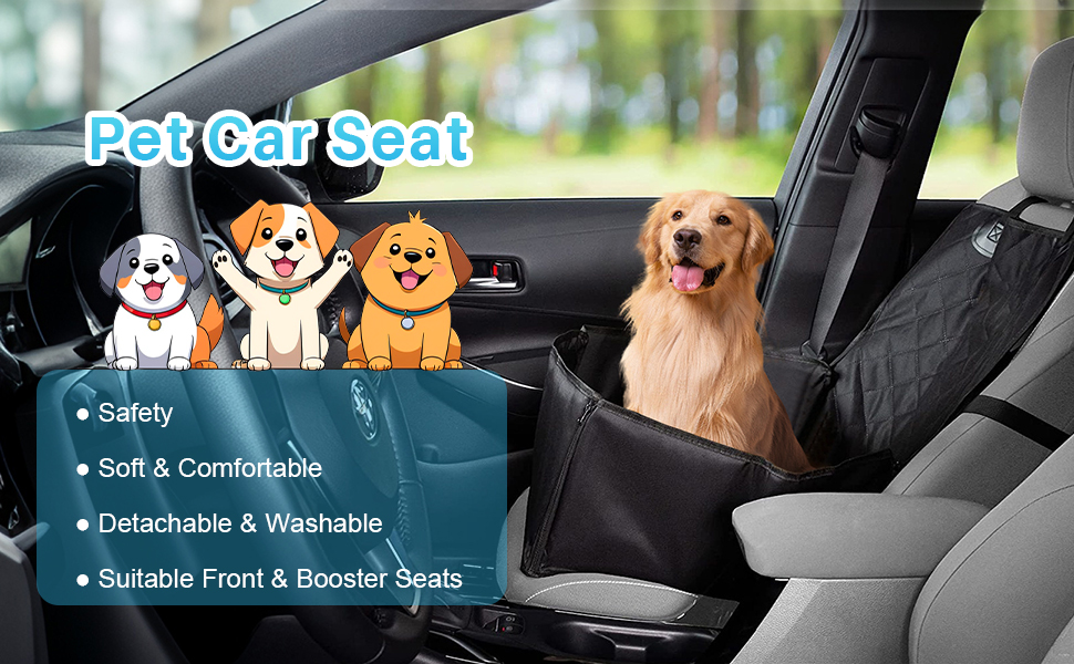 Автокрісло для собак OKYUK: водонепроникне, антиковзаюче, 2-в-1 для собак середніх та малих порід