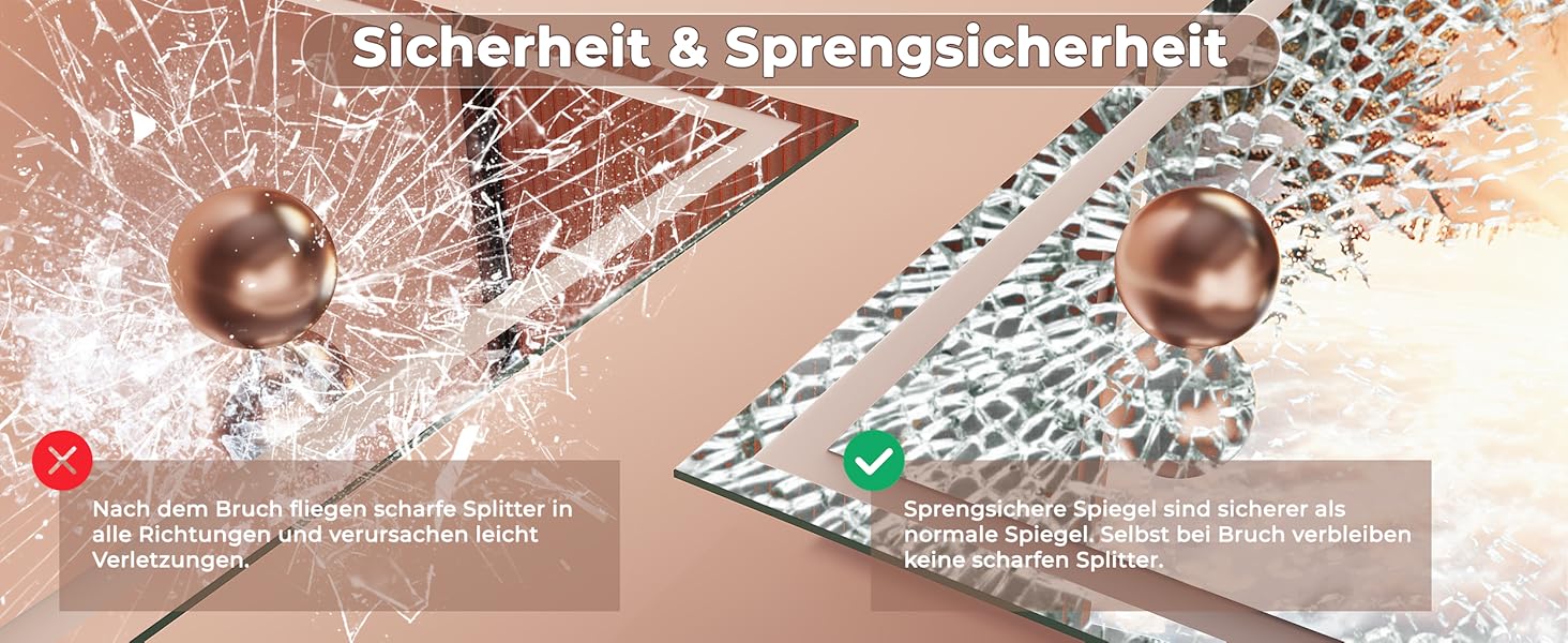 Дзеркало для ванної кімнати з підсвічуванням 60x50x3,5 см, LED, 6400K, біле світло, економія енергії, вертикальне/горизонтальне кріплення, антизапар, 3 колірні температури