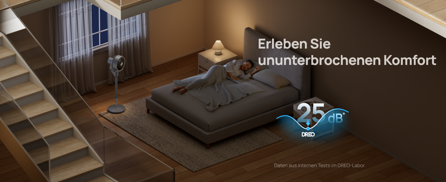 Вентилятор Dreo Leiser: турецький, з дистанційним керуванням, 1444 м³/год, осциляція, таймер 6 годин, функція ароматерапії, сірий