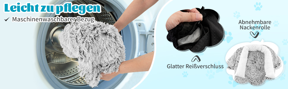 М'яке ліжко для собак Costway, захист дивану, ковдра для собак, зручне ліжко з плюшу, 112 x 101 x 18 см, сіро-біле M