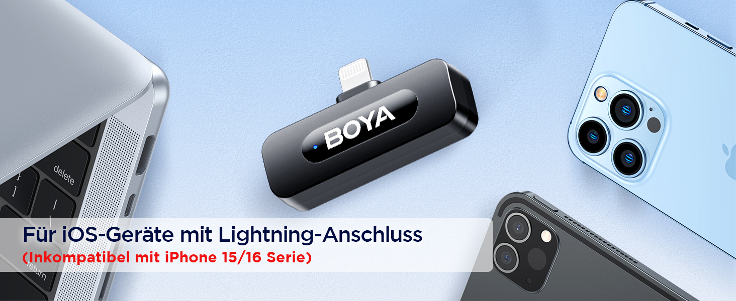 Мікрофон BOYA BY-V10 USB-C: Бездротовий мініатюрний мікрофон з шумозаглушенням для Android, смартфонів, ноутбуків, YouTube, подкастів, Facebook, Vlogging