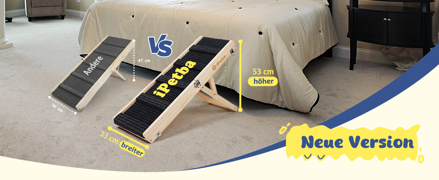 Східці для собак на ліжко та диван – щадні до суглобів, антиковзні, складні, регульовані, портативні, до 16 кг/20 кг