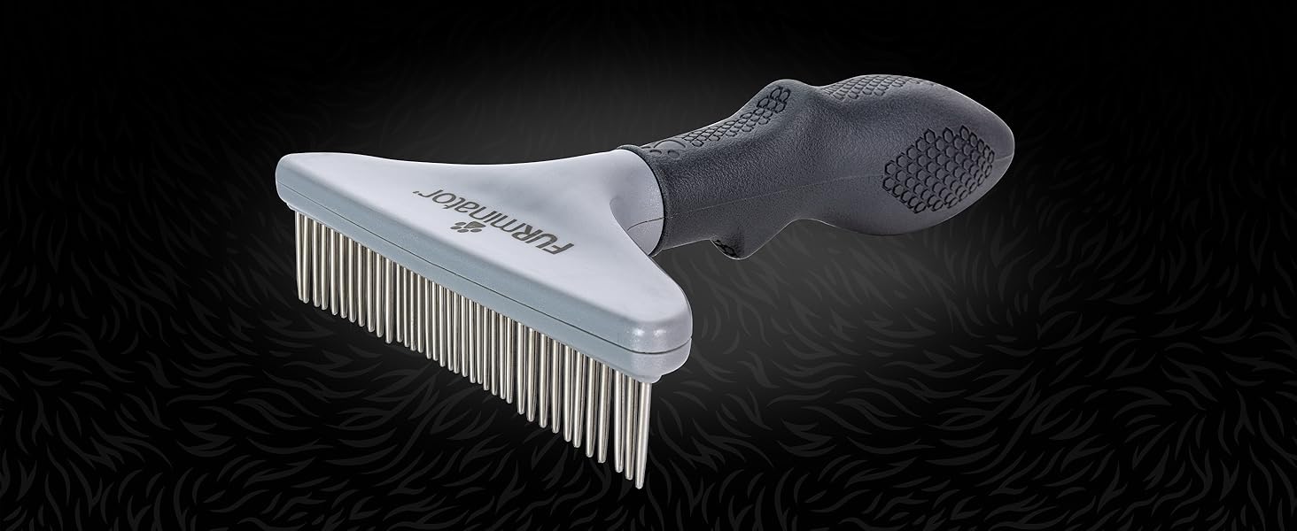FURminator гребінець для довгошерстих собак та котів - щітка для запобігання ковтунів та сплутаного хутра, версія 2.0