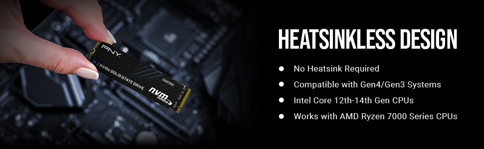 SSD PNY CS2150 2TB M.2 NVMe Black - Швидкий накопичувач для ПК