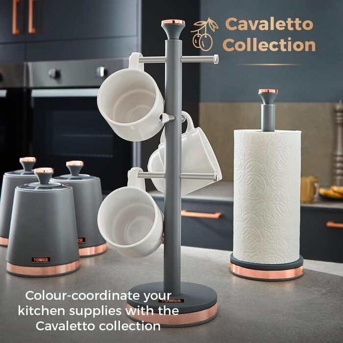 Підставка для кухлів Tower Cavaletto з нержавіючої сталі, Marshmallow Pink/рожеве золото