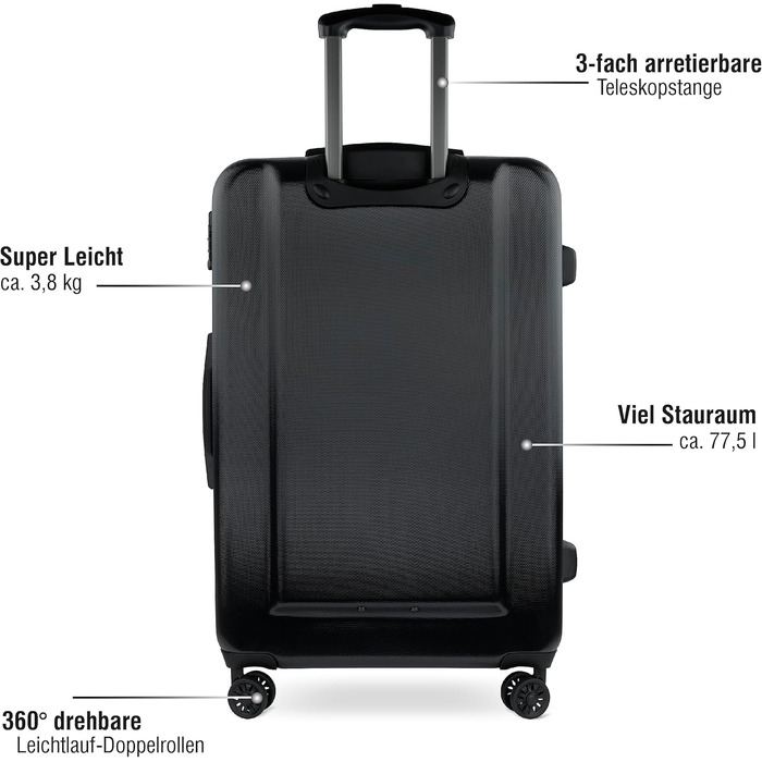 Валіза жорстка Bugatti Lima 58x38x23,5 см, 33,8 л, 4 колеса, бронзова, TSA-замок
