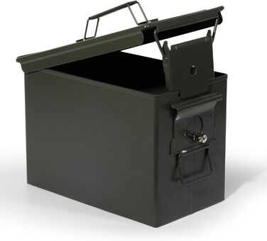 Металева ящик-скриня для зберігання, Munitionskiste US Ammo Box, патронна коробка для акумуляторів та боєприпасів, з замком, 28/30 см