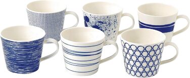 Набір чашок Royal Doulton Pacific, 6 шт., порцеляна, 9 см, сині
